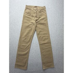 Mother The Tomcat Jeans Womens 24 Beige High Rise Slim Straight Denim